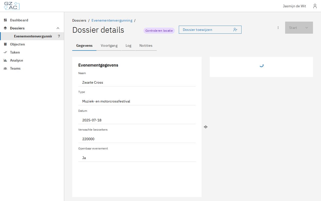 Een dossier in GZAC