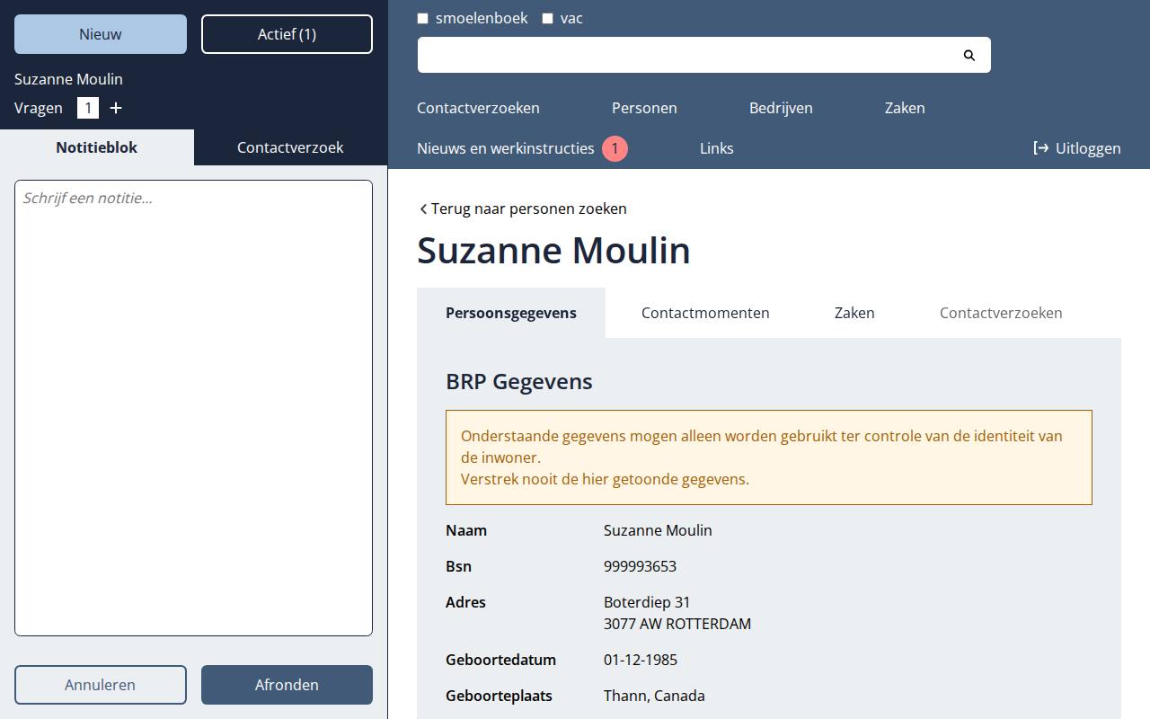 Inwoner opzoeken via de BRP