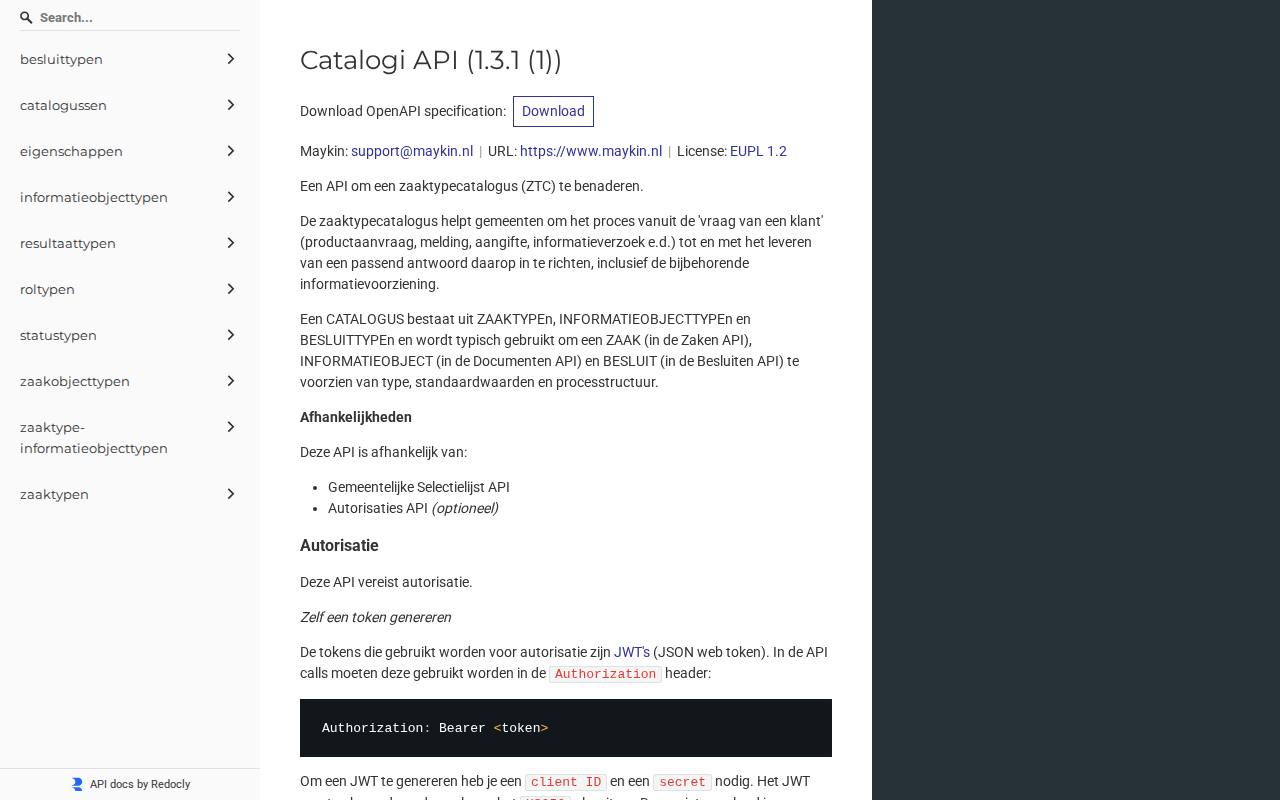 Documentatie Catalogi API